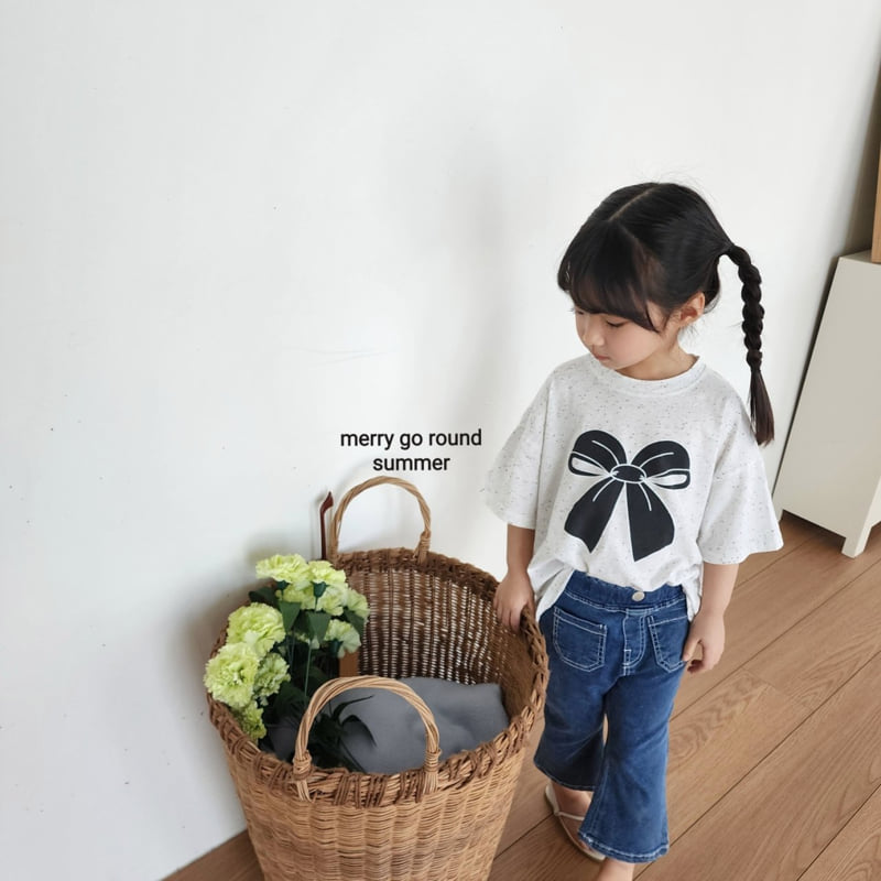 Merry Go Round - Korean Children Fashion - #kidsshorts - Ribbon Tee - 11