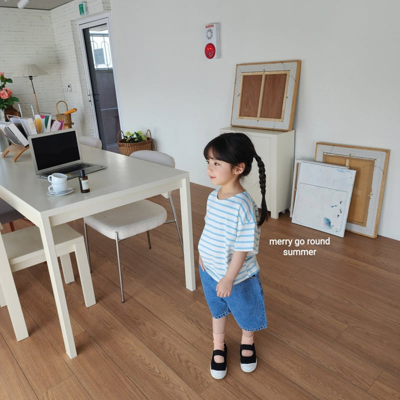Merry Go Round - Korean Children Fashion - #kidsstore - Stripe Tee - 9