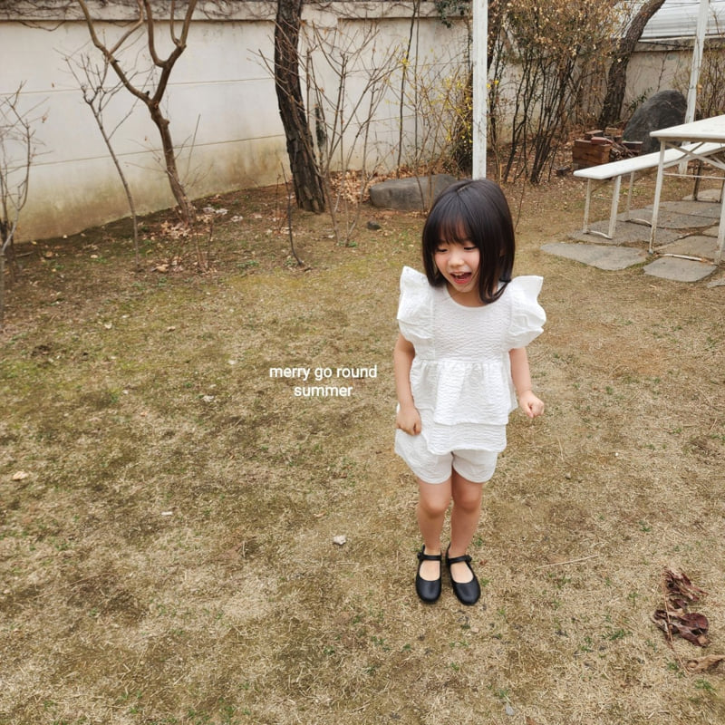 Merry Go Round - Korean Children Fashion - #kidsstore - Frill Blouse Set - 6