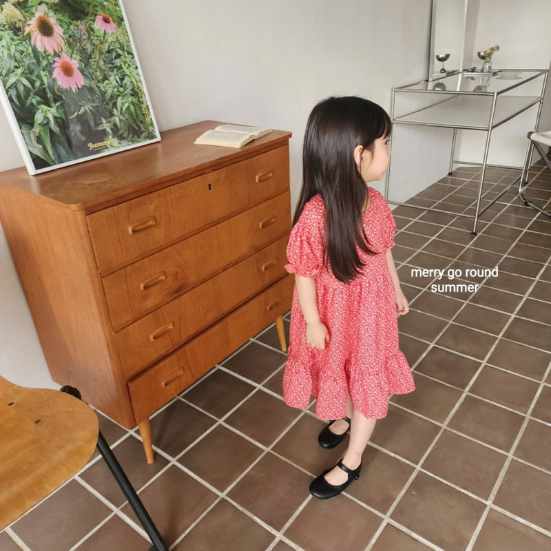 Merry Go Round - Korean Children Fashion - #kidsstore - Small Flower One-piece - 10