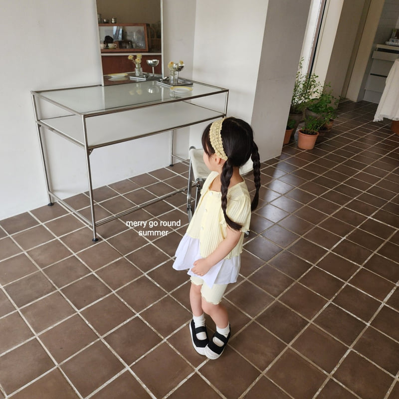 Merry Go Round - Korean Children Fashion - #kidsstore - Vanilla Set - 5