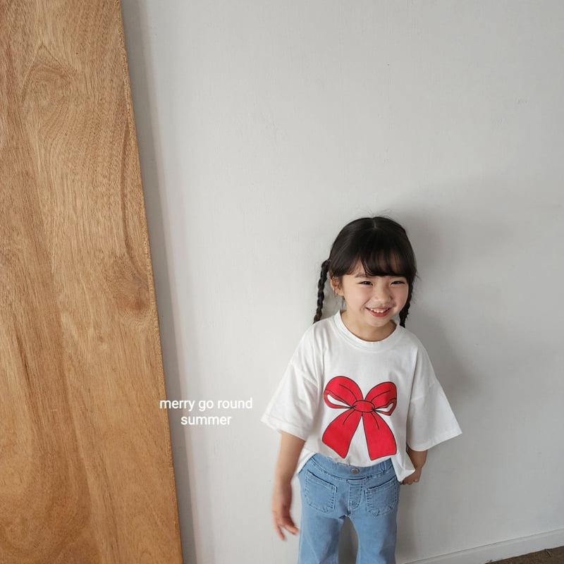 Merry Go Round - Korean Children Fashion - #kidsstore - Ribbon Tee - 12