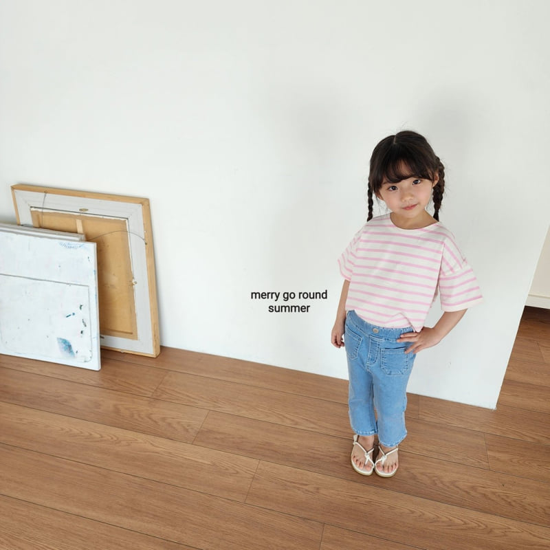 Merry Go Round - Korean Children Fashion - #kidzfashiontrend - Stripe Tee - 10