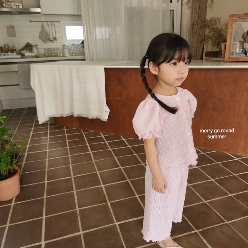 Merry Go Round - Korean Children Fashion - #kidzfashiontrend - Puff Cardigan Set - 8