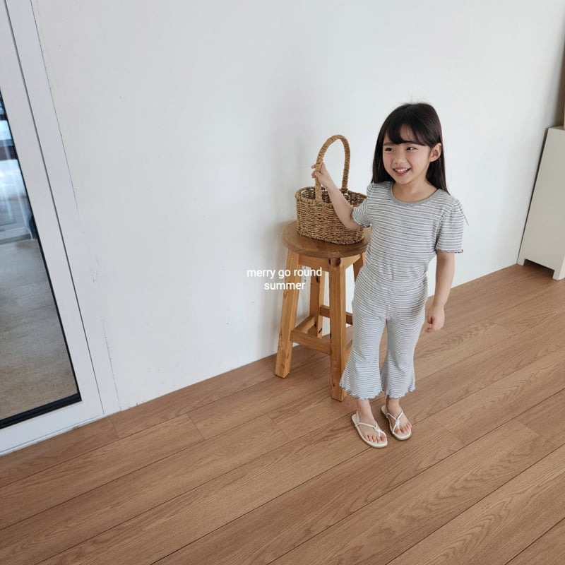 Merry Go Round - Korean Children Fashion - #kidzfashiontrend - Striped Bootcut Set - 3