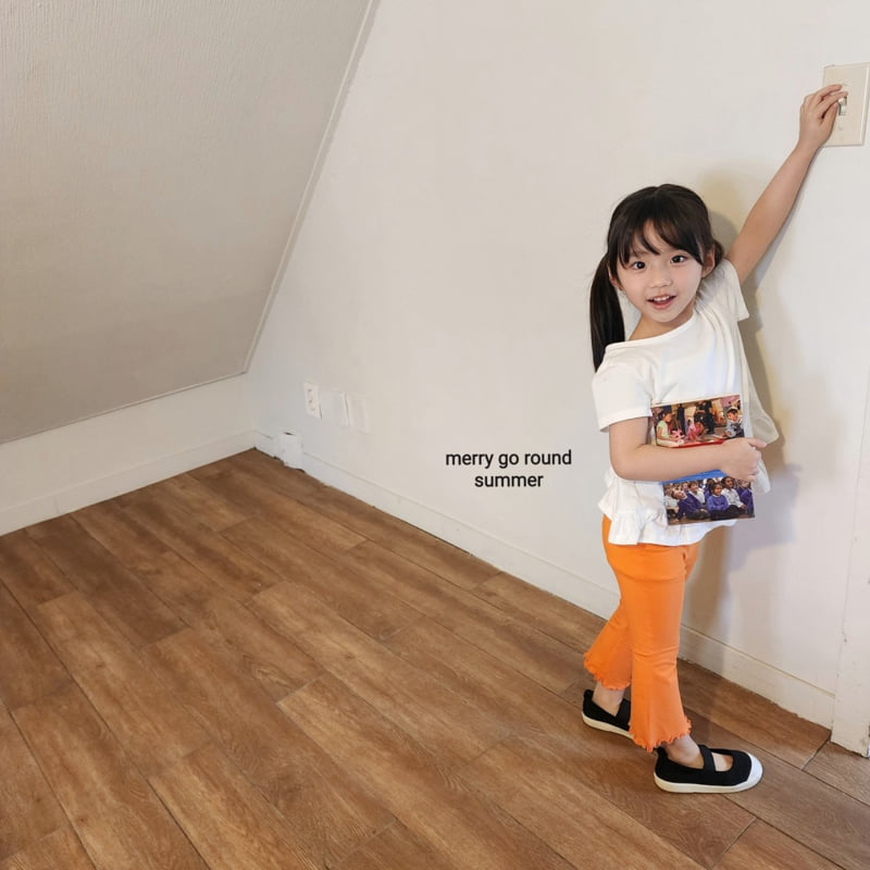 Merry Go Round - Korean Children Fashion - #kidzfashiontrend - Frill Long Tee - 8