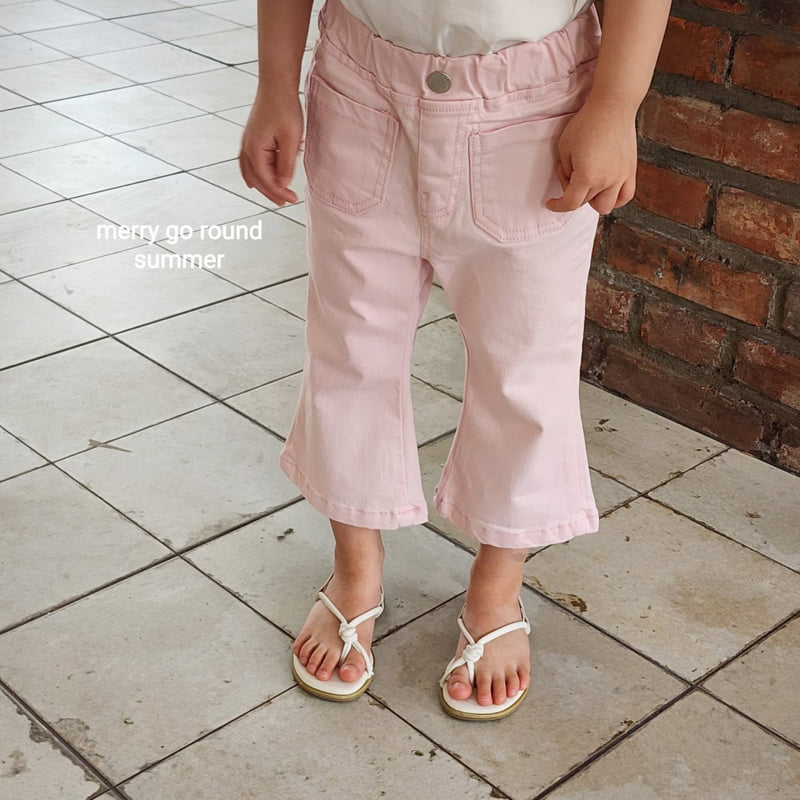 Merry Go Round - Korean Children Fashion - #littlefashionista - Summer Pocket Bootcut Pants - 3