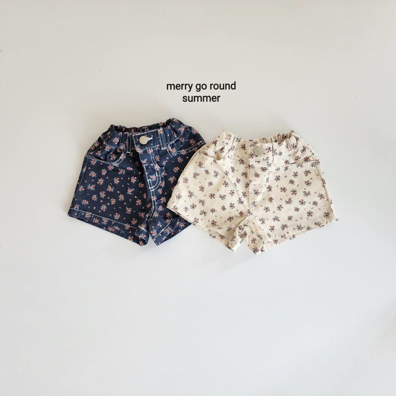 Merry Go Round - Korean Children Fashion - #magicofchildhood - Flower Cotton Shorts - 3