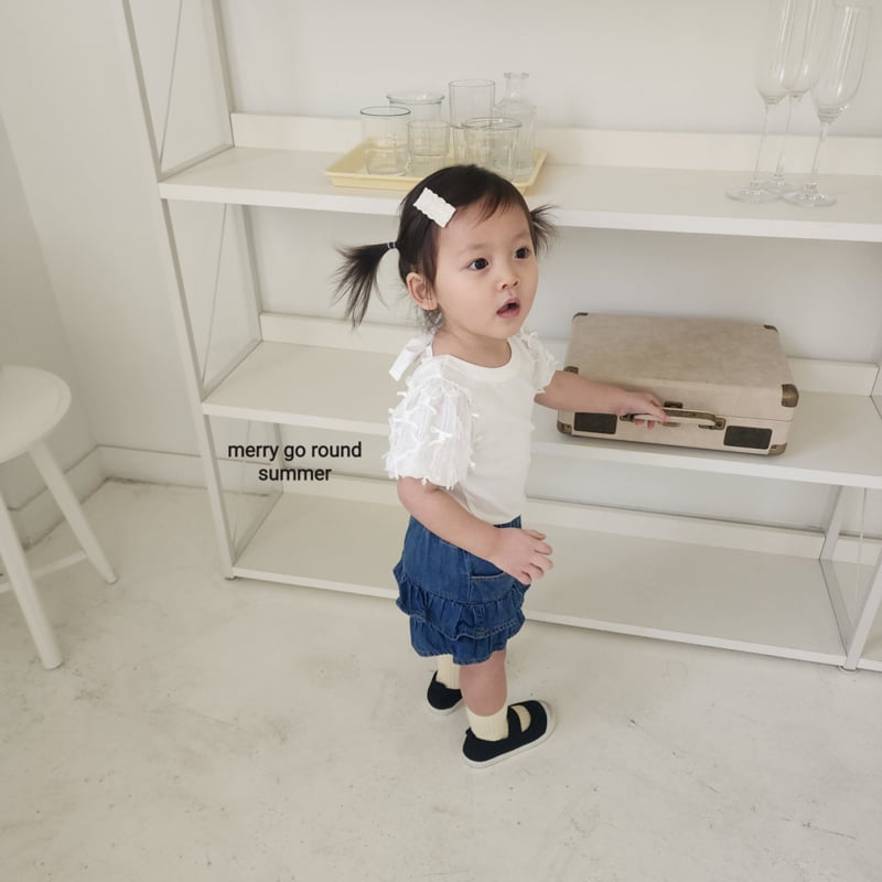 Merry Go Round - Korean Children Fashion - #magicofchildhood - Sleeve Ribbon Tee - 7