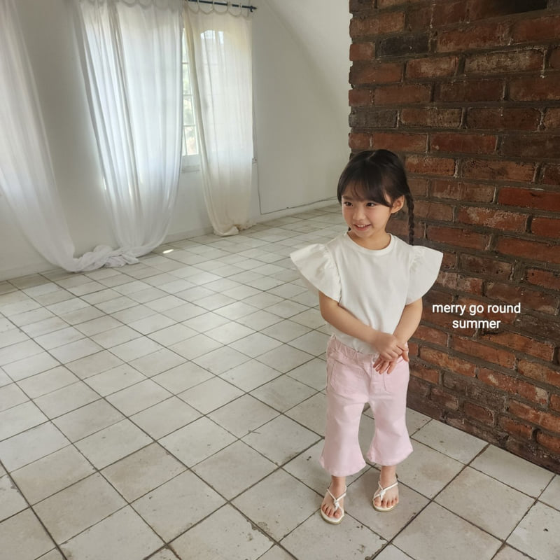 Merry Go Round - Korean Children Fashion - #littlefashionista - Summer Pocket Bootcut Pants - 4