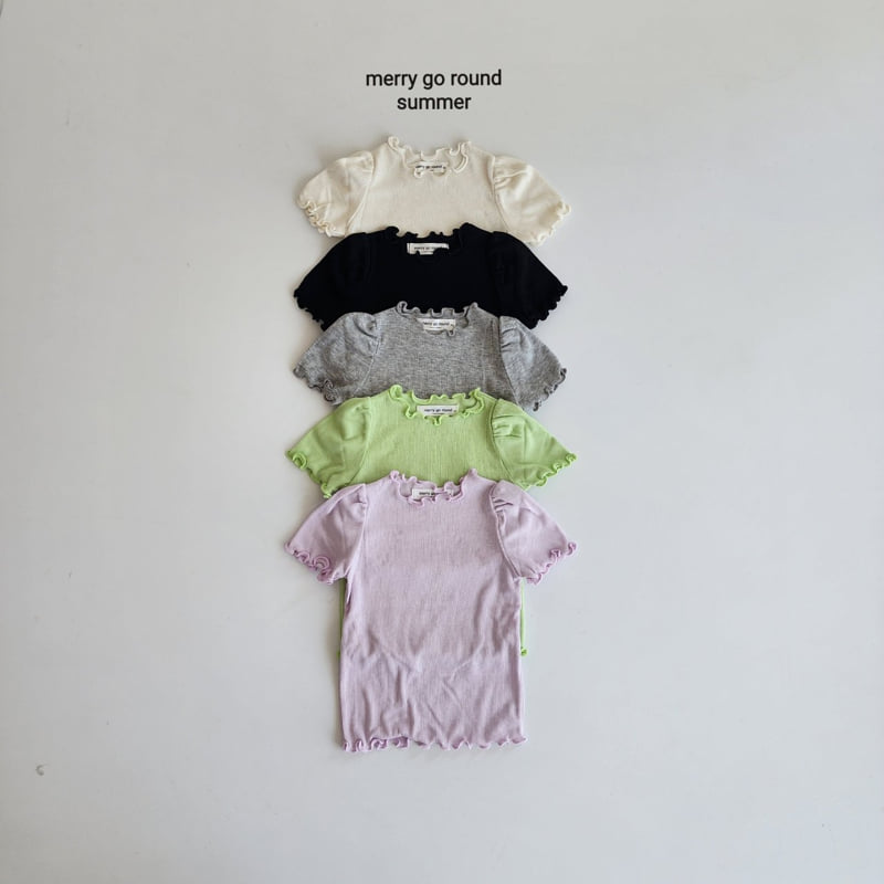 Merry Go Round - Korean Children Fashion - #minifashionista - Rib Wave Tee
