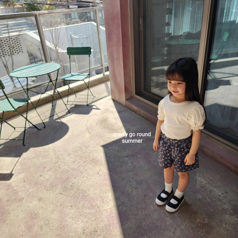 Merry Go Round - Korean Children Fashion - #minifashionista - Pink Coat Puff Tee - 8