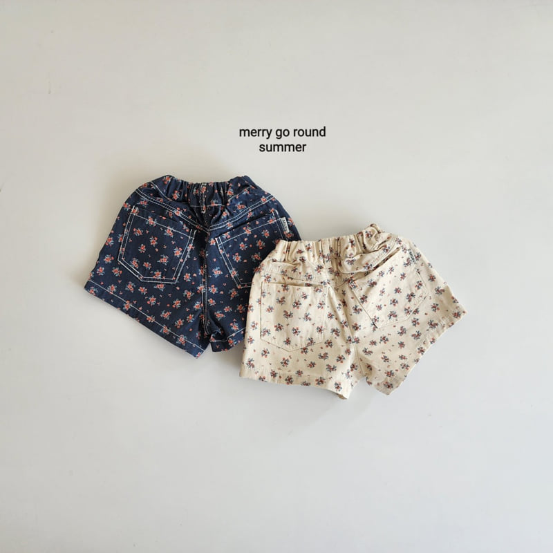 Merry Go Round - Korean Children Fashion - #magicofchildhood - Flower Cotton Shorts - 4
