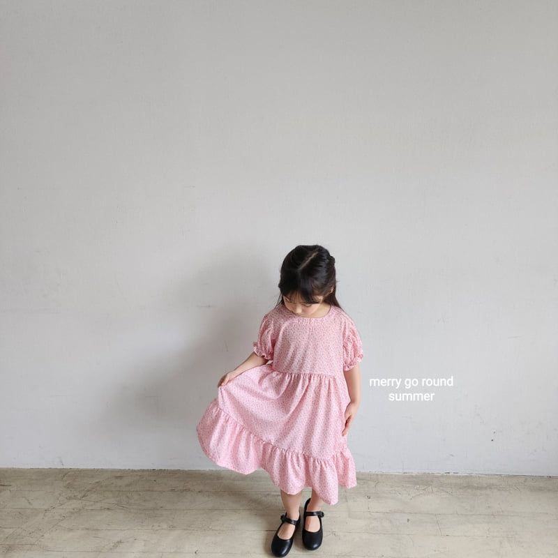 Merry Go Round - Korean Children Fashion - #minifashionista - Small Flower One-piece