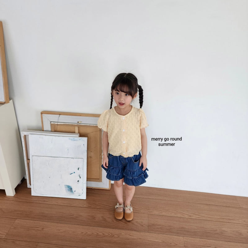 Merry Go Round - Korean Children Fashion - #minifashionista - Denim Cancan Shorts - 3