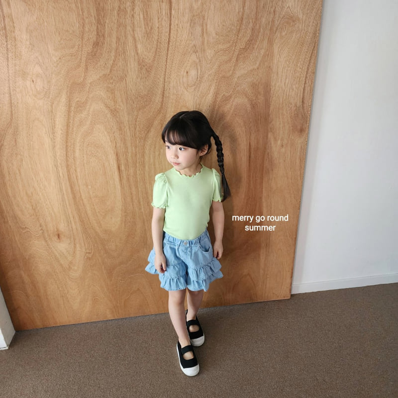 Merry Go Round - Korean Children Fashion - #prettylittlegirls - Rib Wave Tee - 2