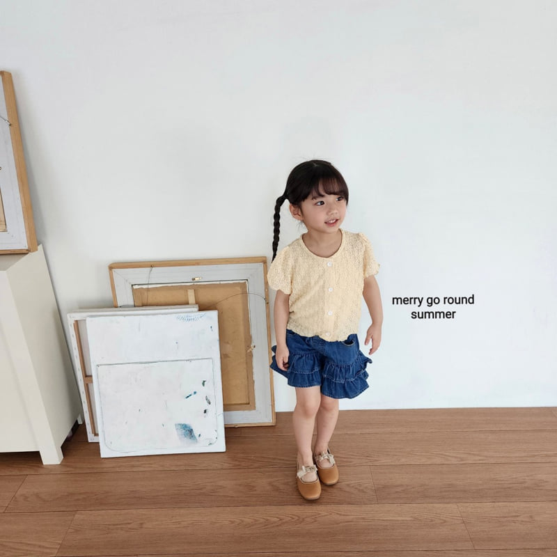 Merry Go Round - Korean Children Fashion - #minifashionista - Denim Cancan Shorts - 4
