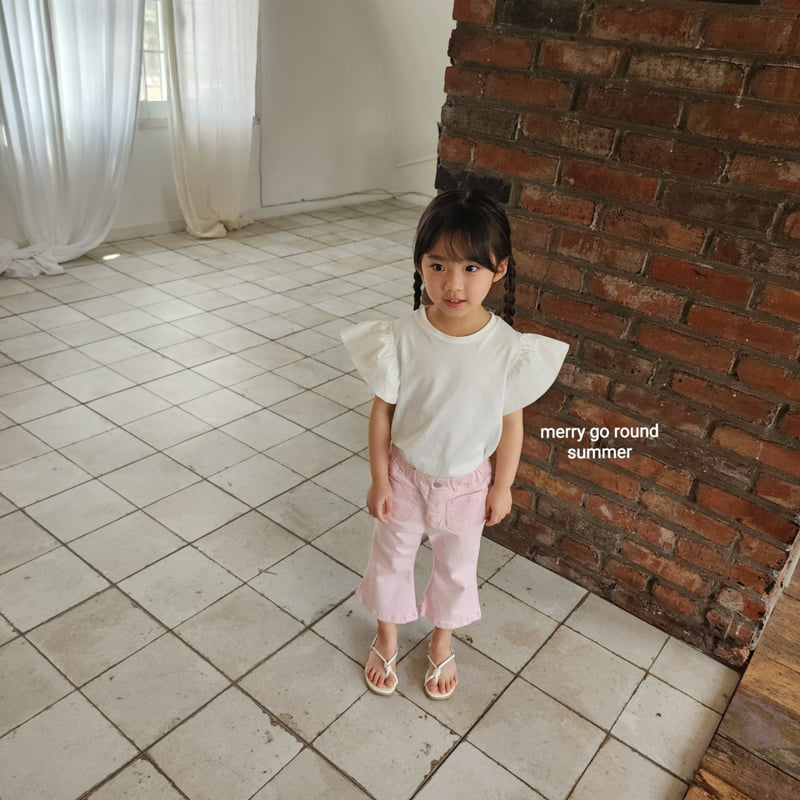 Merry Go Round - Korean Children Fashion - #prettylittlegirls - Summer Pocket Bootcut Pants - 6