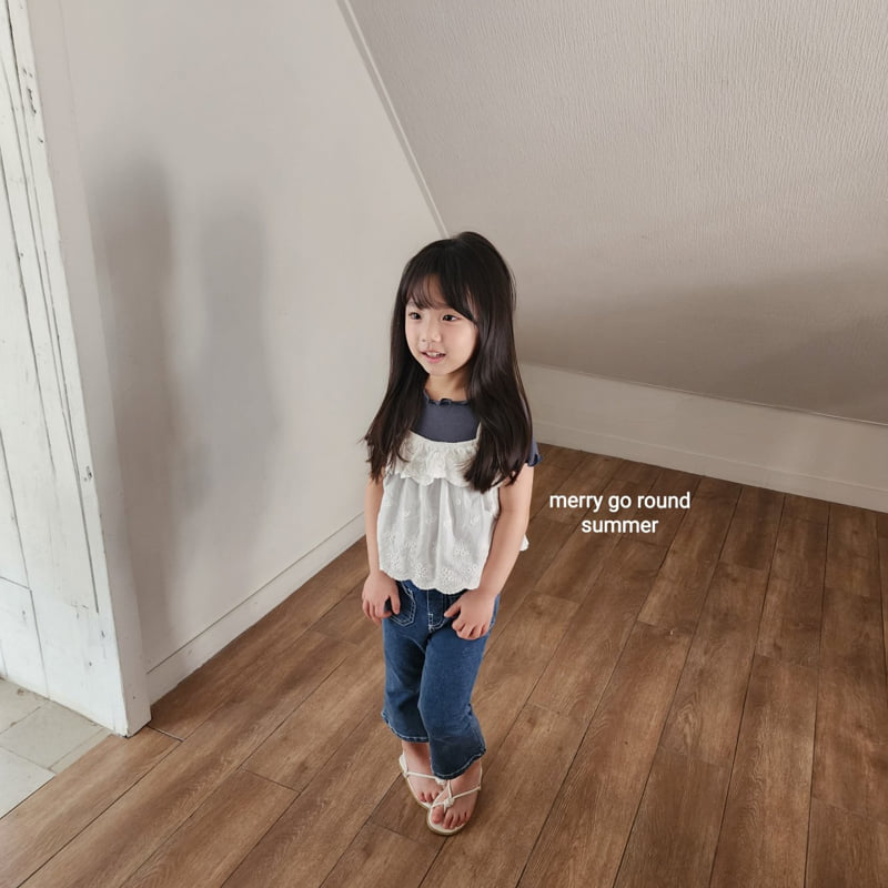 Merry Go Round - Korean Children Fashion - #stylishchildhood - Embroidered Bustier - 6