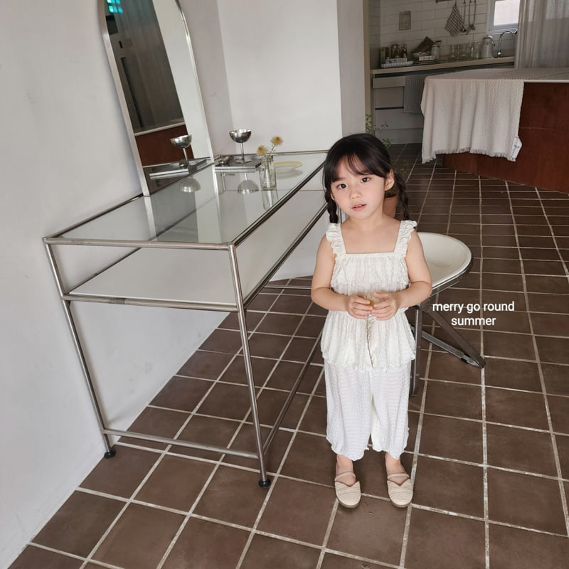 Merry Go Round - Korean Children Fashion - #stylishchildhood - Waffle Pleated Set - 5