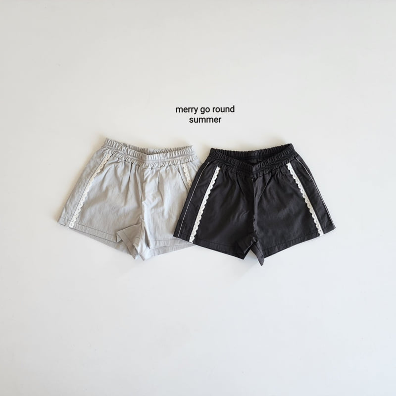 Merry Go Round - Korean Children Fashion - #stylishchildhood - Lace CN Shorts