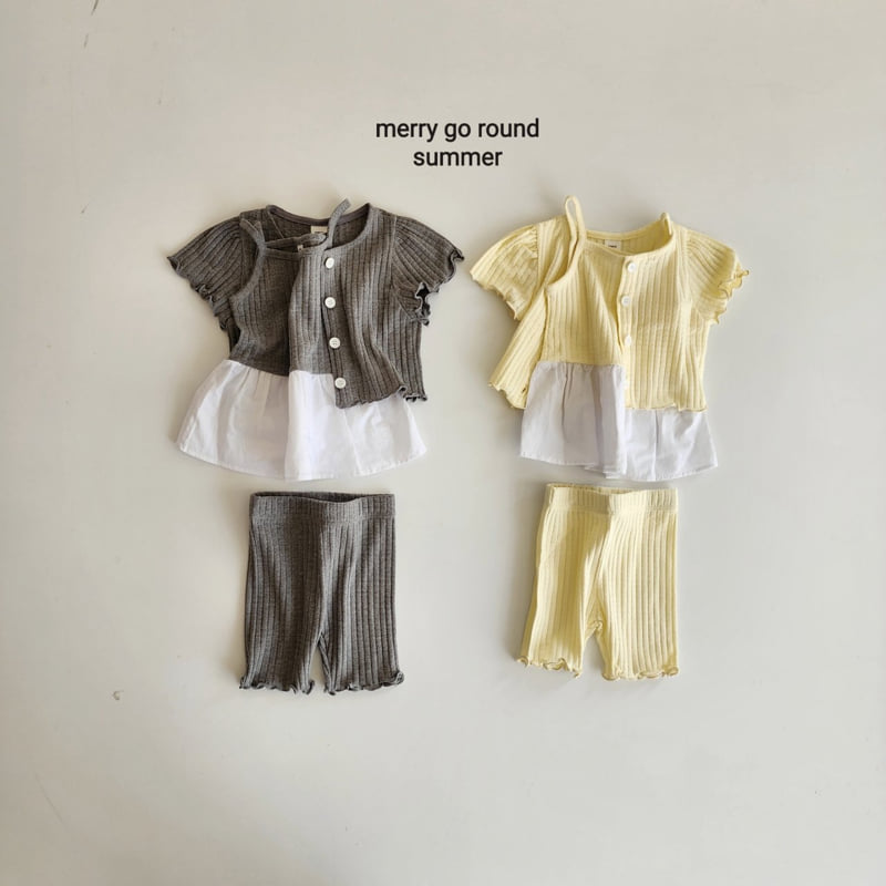 Merry Go Round - Korean Children Fashion - #todddlerfashion - Vanilla Set - 12
