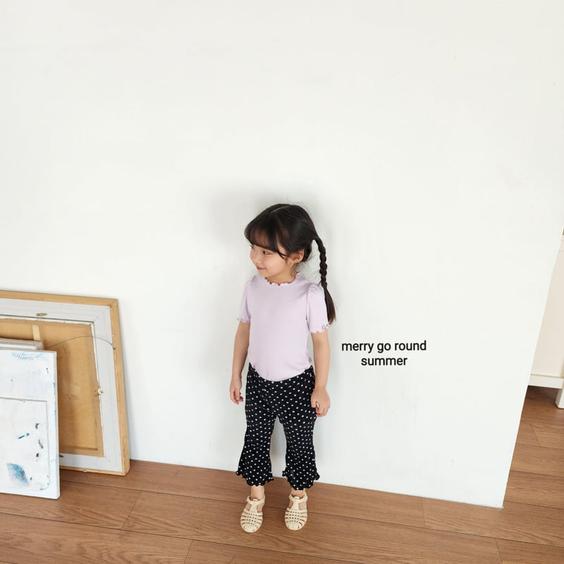 Merry Go Round - Korean Children Fashion - #todddlerfashion - Rib Wave Tee - 4