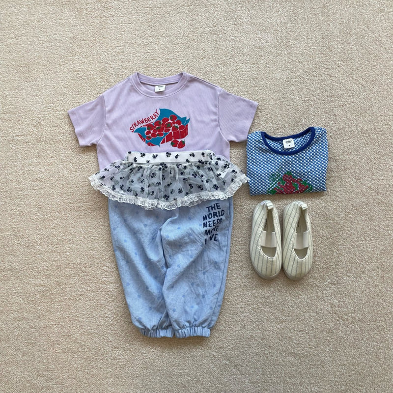 Middle Name - Korean Children Fashion - #Kfashion4kids - Flower Layered Skirt - 11