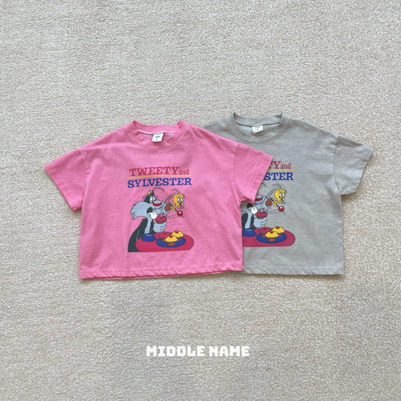 Middle Name - Korean Children Fashion - #Kfashion4kids - Tweet Short Sleeve Tee