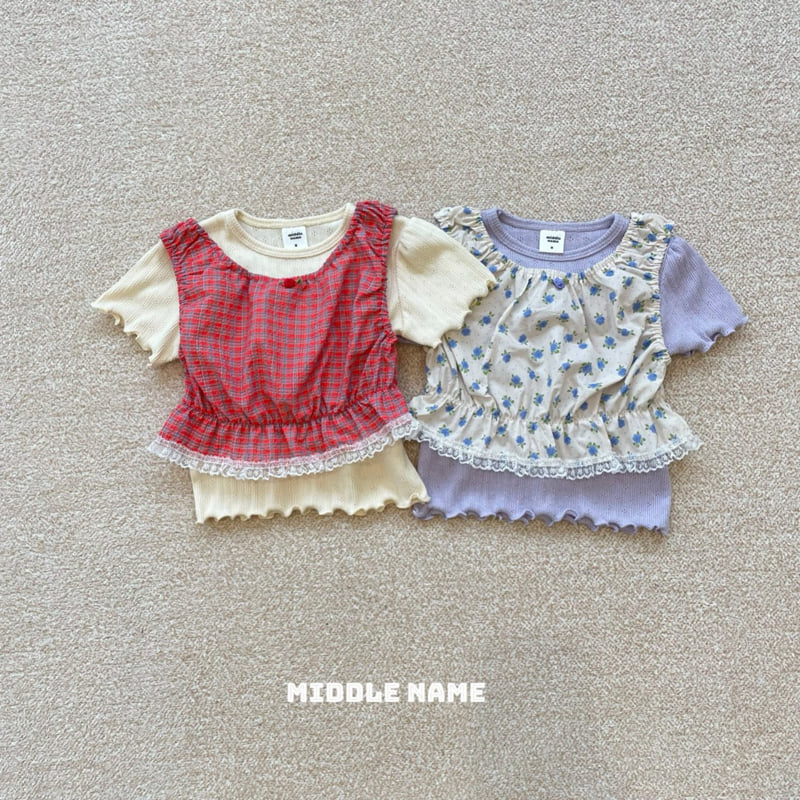 Middle Name - Korean Children Fashion - #childofig - Banding Sleeveless Blouse (Red Check)