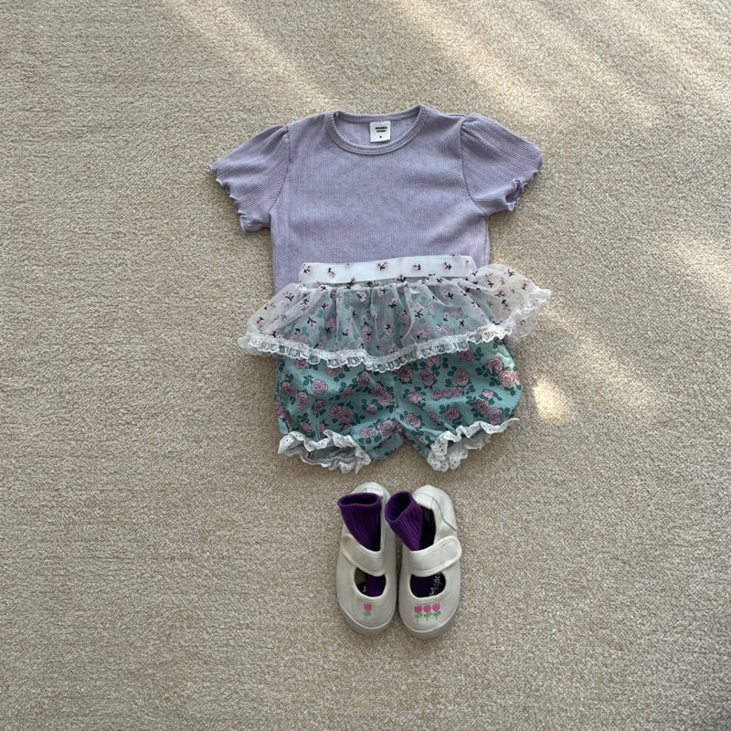 Middle Name - Korean Children Fashion - #childofig - Flower Layered Skirt - 4