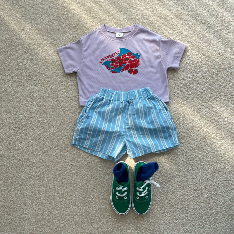 Middle Name - Korean Children Fashion - #childofig - Crop Strawberry Tee - 4