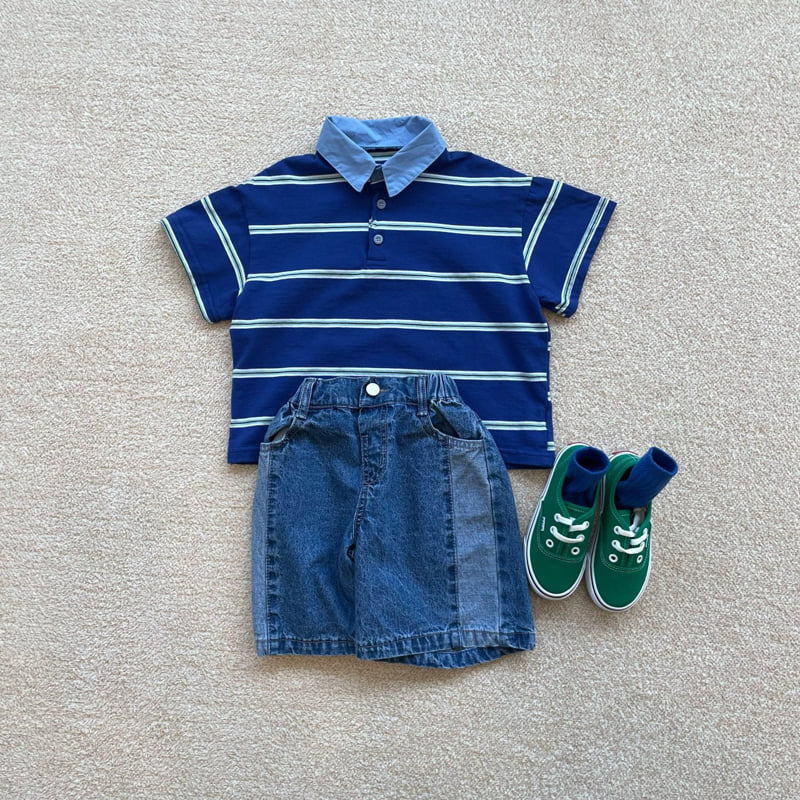 Middle Name - Korean Children Fashion - #discoveringself - Collar Stripe Tee - 12