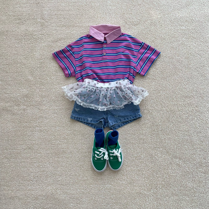 Middle Name - Korean Children Fashion - #discoveringself - Flower Layered Skirt - 6