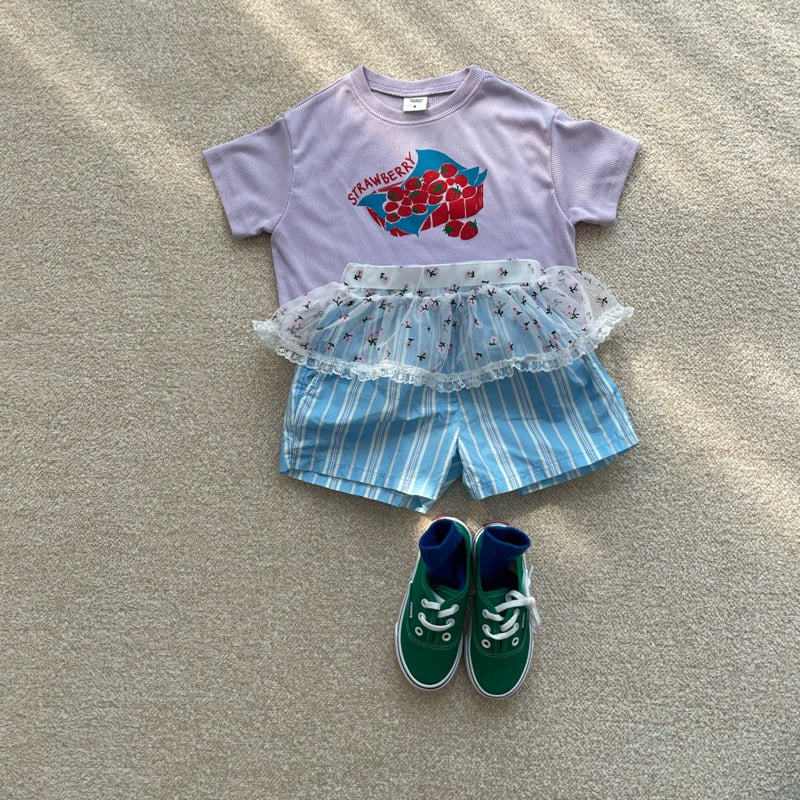 Middle Name - Korean Children Fashion - #discoveringself - Crop Strawberry Tee - 6