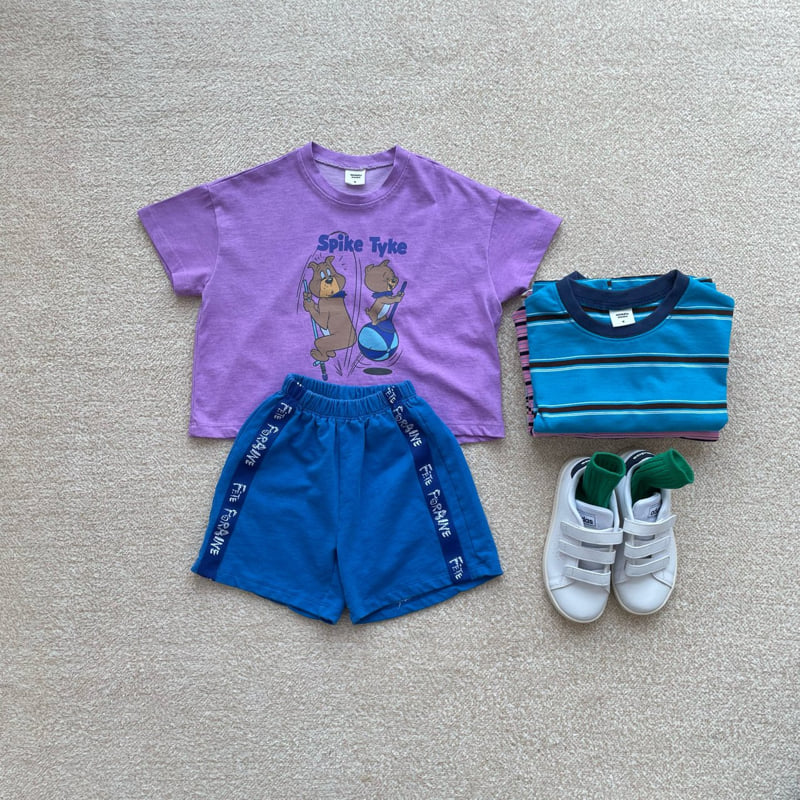 Middle Name - Korean Children Fashion - #fashionkids - Pigment Tape Shorts - 10