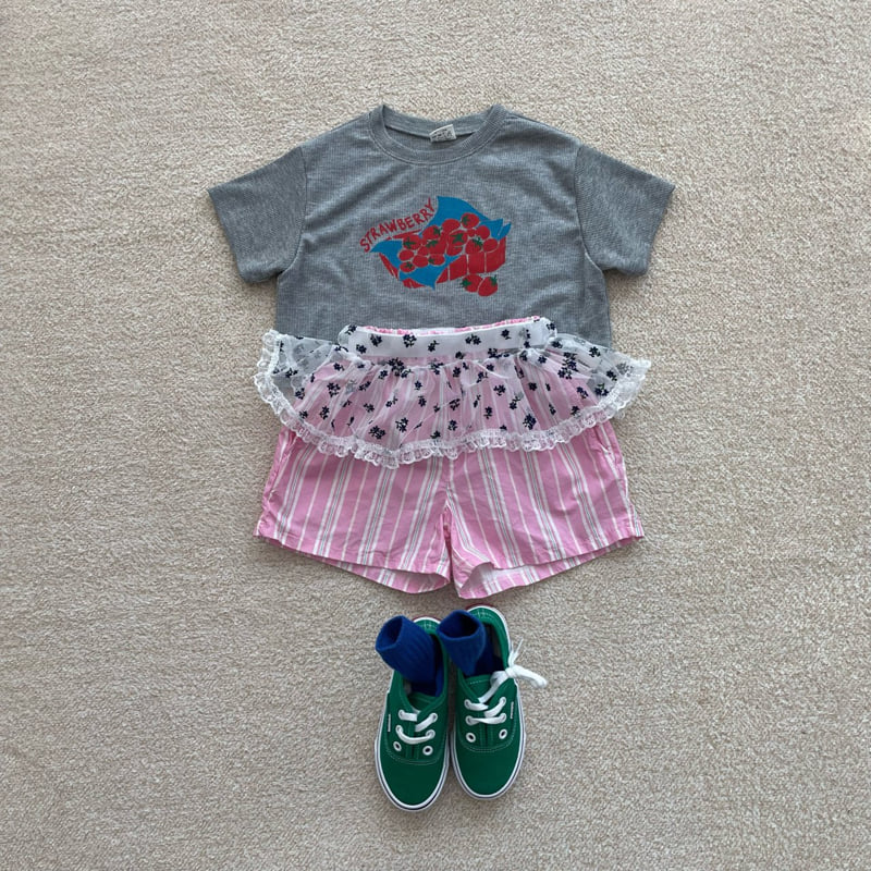 Middle Name - Korean Children Fashion - #fashionkids - Flower Layered Skirt - 7