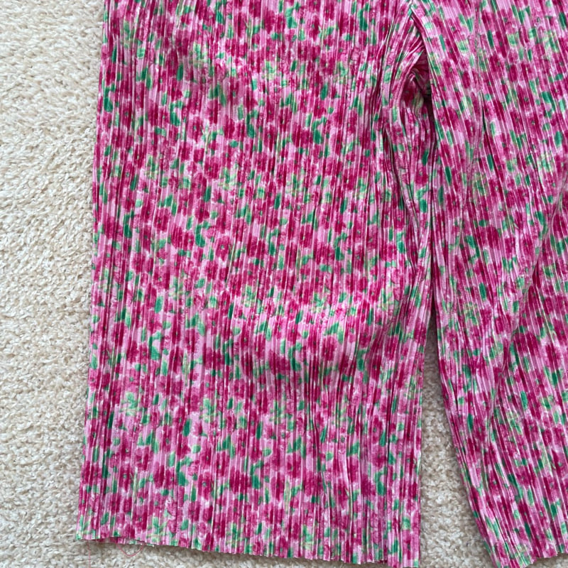 Middle Name - Korean Children Fashion - #fashionkids - Flower Pleated Pants - 2