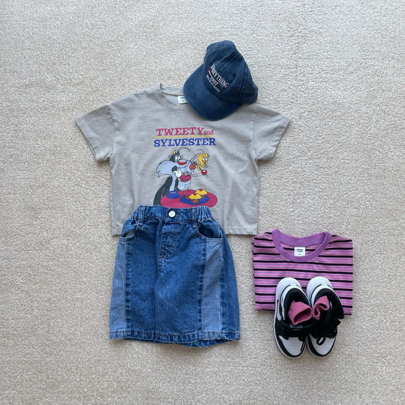 Middle Name - Korean Children Fashion - #kidsshorts - Cut Denim Pants - 4