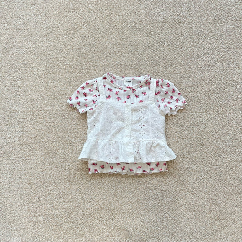 Middle Name - Korean Children Fashion - #kidzfashiontrend - Embroidered Sleeveless Blouse - 2