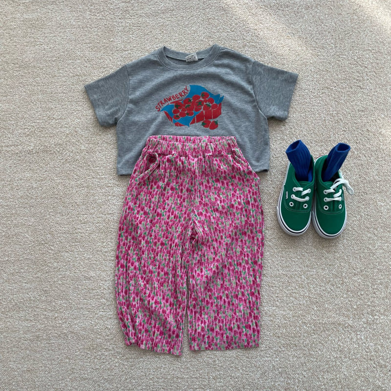 Middle Name - Korean Children Fashion - #littlefashionista - Flower Pleated Pants - 7