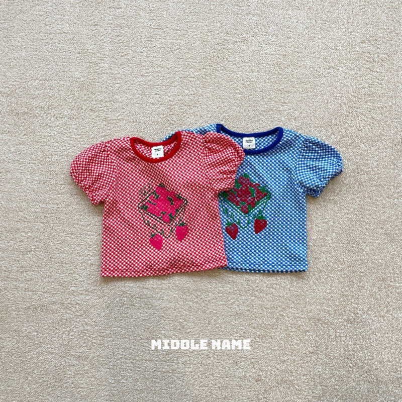 Middle Name - Korean Children Fashion - #prettylittlegirls - Vintage Check Tee