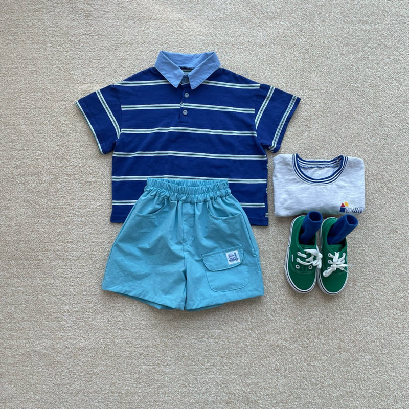 Middle Name - Korean Children Fashion - #stylishchildhood - Collar Stripe Tee - 8