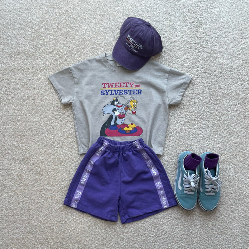 Middle Name - Korean Children Fashion - #stylishchildhood - Pigment Tape Shorts - 5