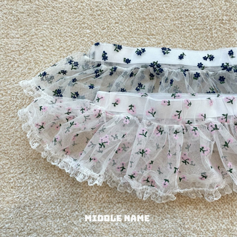 Middle Name - Korean Children Fashion - #toddlerclothing - Flower Layered Skirt