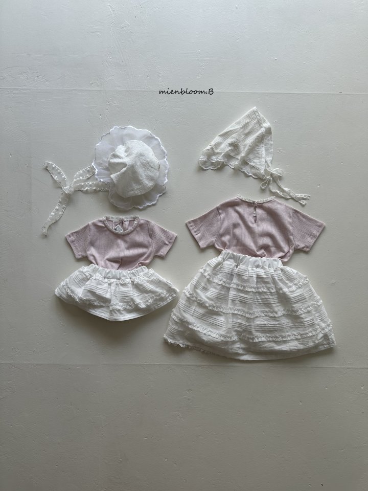 Mienbloom B - Korean Baby Fashion - #onlinebabyshop - Bebe Eyelet Tee - 4