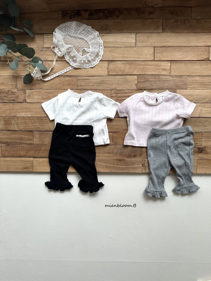 Mienbloom B - Korean Baby Fashion - #babyboutique - Bebe Eyelet Tee - 5