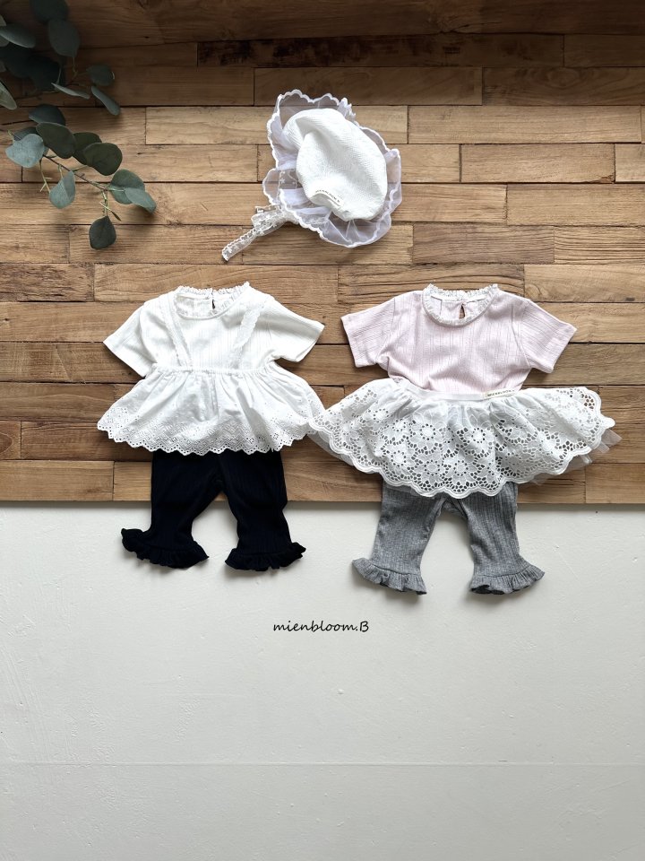 Mienbloom B - Korean Baby Fashion - #babyboutiqueclothing - Bebe Eyelet Tee - 6