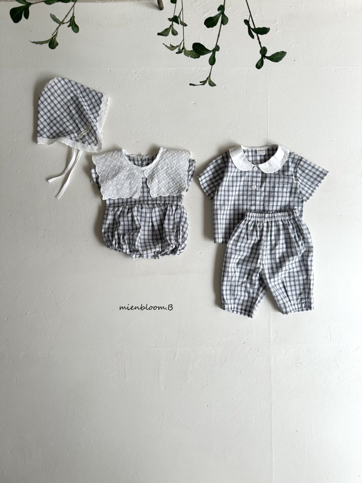 Mienbloom B - Korean Baby Fashion - #babyfever - Bebe Embroidered Check Suit - 11