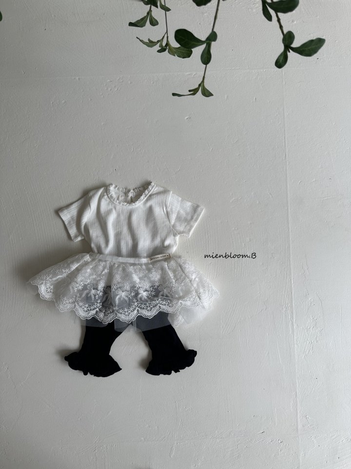 Mienbloom B - Korean Baby Fashion - #babyfever - Bebe Eyelet Tee - 9